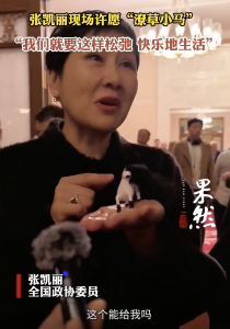 张凯丽：现场许愿“潦草小马” 网络红马魅力无限