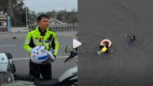 有种安全感叫我是公安我来救你！31岁辅警跳水救人后冻到发抖