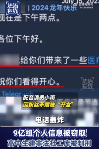 高中生伙同他人窃取9亿组个人信息