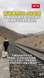青藏铁路西格段部分列车因地震晚点 铁路部门启动应急预案