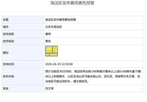 北京3区发布大风蓝色预警 7级短时大风来袭