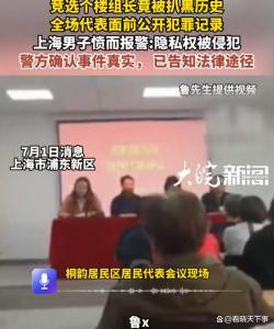 竞选楼组长被扒黑历史 公开犯罪记录 隐私与知情权的冲突