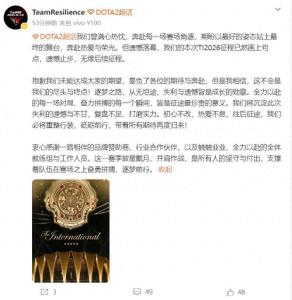 VG老板发文宣布解散 TI征程遗憾落幕