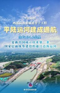 广西气象服务保障平陆运河建成通航 西部陆海新通道骨干工程