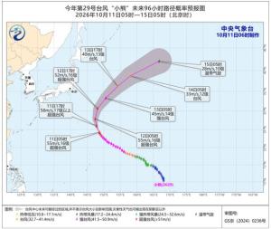 台风“小熊”停止编号 转向东北趋向日本以东洋面