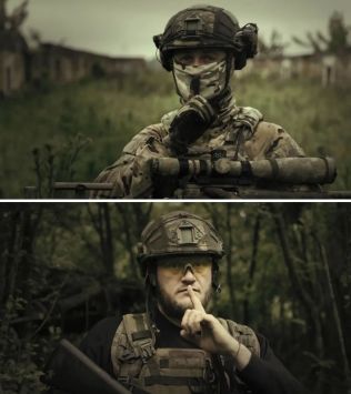 乌军发布士兵做“不要出声”手势视频