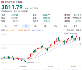 半導(dǎo)體芯片股連續(xù)兩日下跌 科技股普遍重挫
