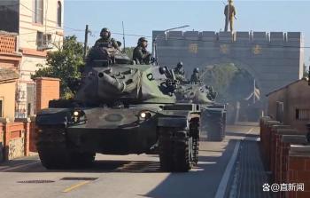 金门街头突现装甲车辆 常态化战备操演