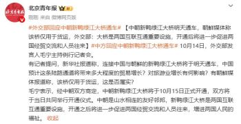新鸭绿江大桥仅用于货运?中方回应 促进经贸交流往来