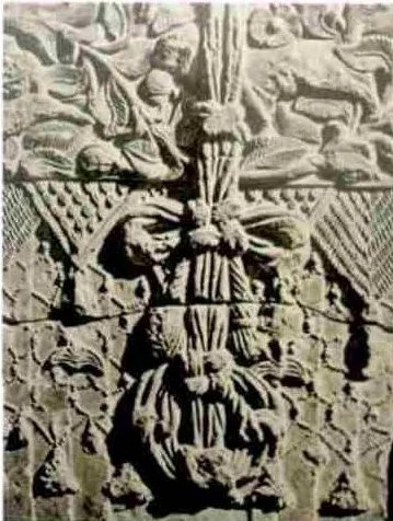 安阳修定寺塔基残砖上的万字结，采自《河南安阳修定寺》