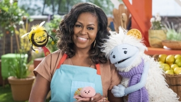 Michelle Obama to team up with puppets for a kids' food show