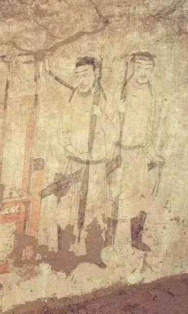 上圖_ 壁畫中的唐軍長弓