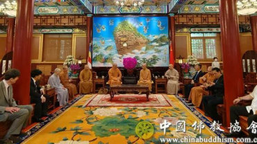 中国佛教协会演觉会长会见澳中佛教总会般若会长一行