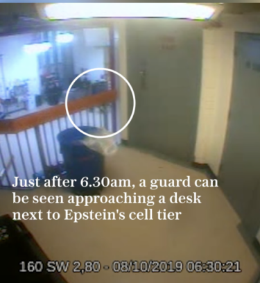 爱泼斯坦被发现升天技巧段监控画面!