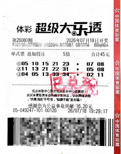 男子用捡的号码买彩票中了5400万 意外号码带来巨额惊喜