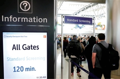 全美五大机场超三成员工缺勤