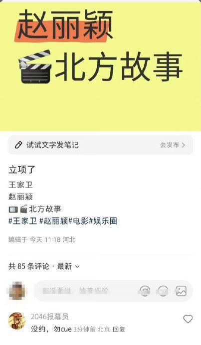 王家卫方否认合作杨幂赵丽颖
