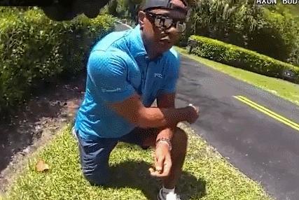 “老虎”伍兹被捕画面曝光 高尔夫巨星翻车被抓