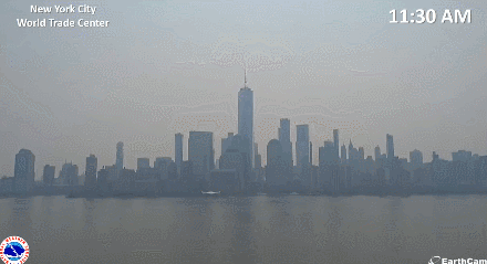 加拿大野火失控美国东部遭殃，烟霾致纽约发生“危险级别”严重空气污染