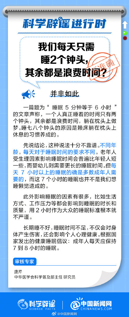 人们每天只需睡2个小时真的假的 睡眠误区需警惕