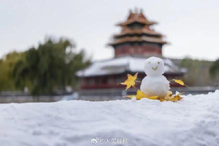 下雪 北京迎入冬首场明显降雪