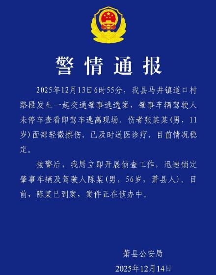 萧县小货车撞男孩逃逸