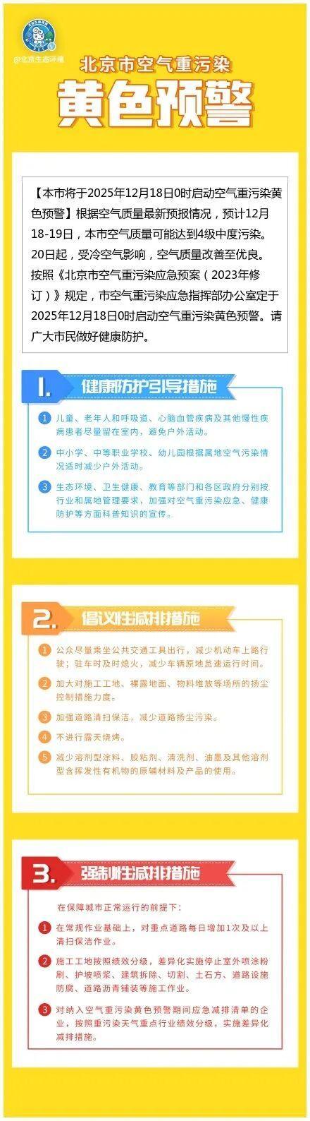 北京空气质量预计12月20日起改善 冷空气助力转优