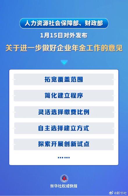 两部门发文让更多职工享有企业年金