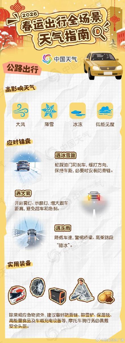 2026春运安全出行指南 警惕天气风险