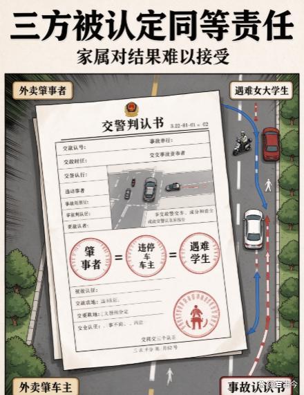 女生校内被撞身亡 家属质疑四方同责 事故责任引发争议