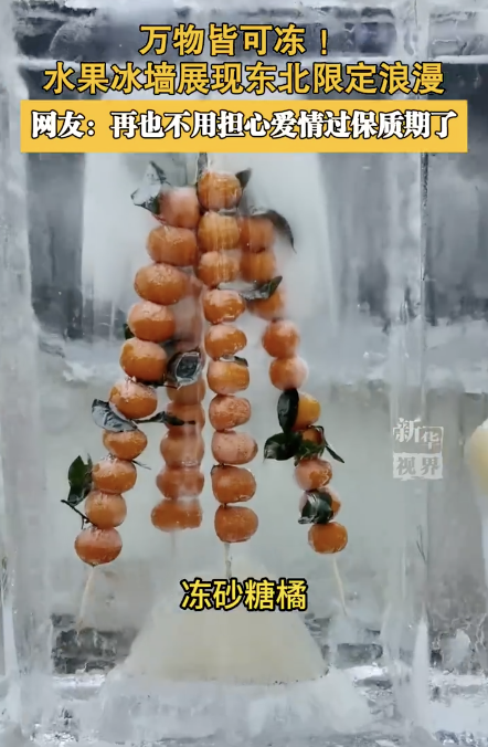 原来东北除了玫瑰冰瀑还有水果冰墙