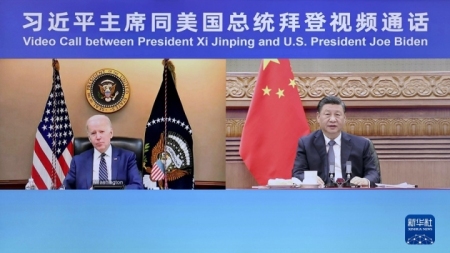 Videogespräch zwischen Xi Jinping und Joe Biden
