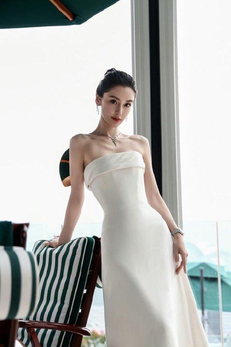 angelababy白色高定感觉好久没看到她了