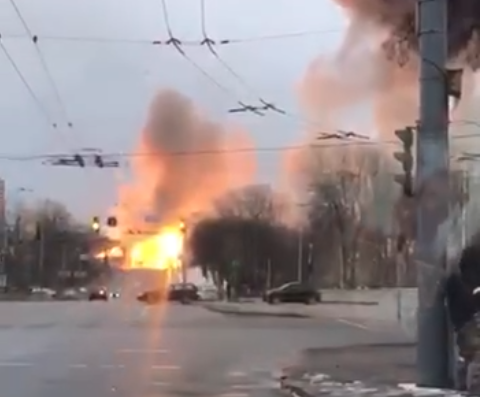 乌克兰基辅电视塔附近发生第二次爆炸