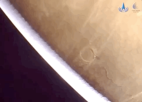 天问一号着陆过程两器分离和落火影像发布(图)