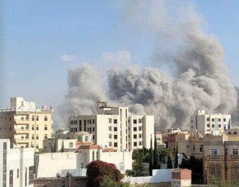 以色列对也门首都萨那的风!