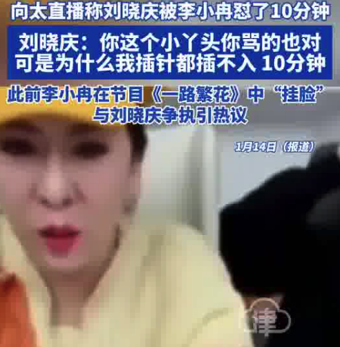 向太稱劉曉慶被李小冉罵了10分鐘 劉曉慶：你這個小丫頭你罵的也對,，可是為什么我插針都插不入