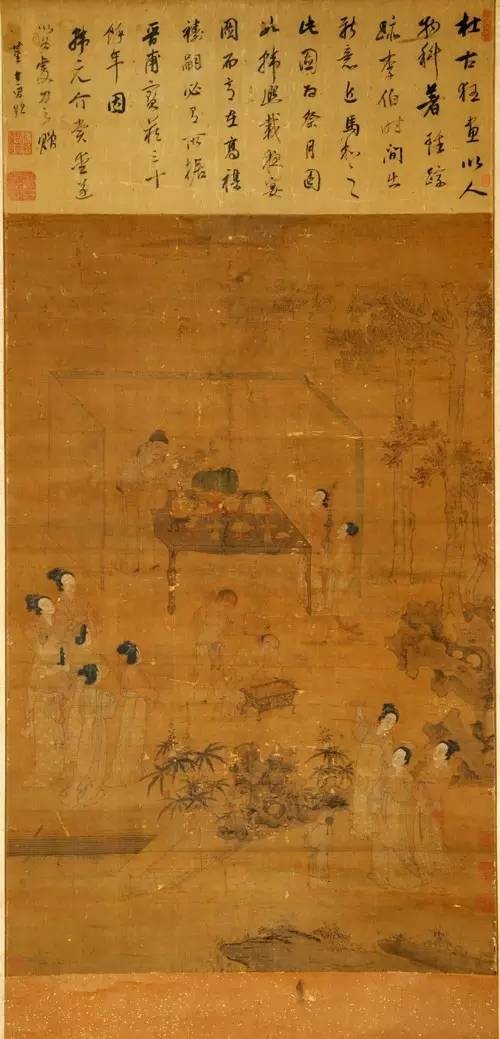明·杜堇《祭月图》，中国美术馆藏。