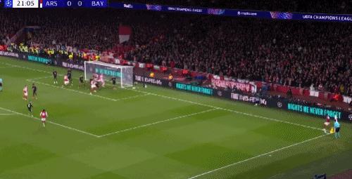 欧冠强强对决！阿森纳3-1拜仁豪取5连胜 领跑小组赛