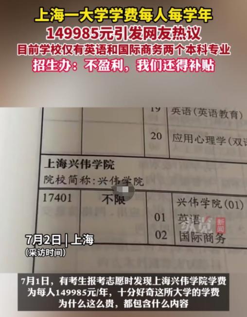 大學(xué)回應(yīng)1年學(xué)費(fèi)近15萬(wàn) 貴族教育引爭(zhēng)議