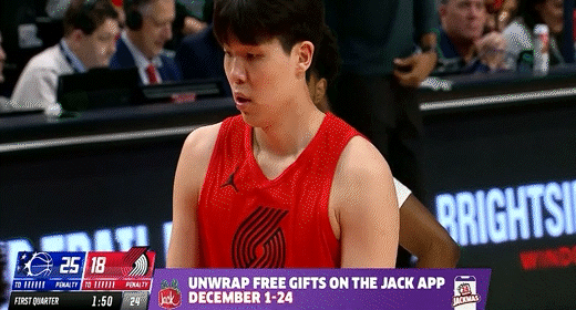 杨瀚森登场填满数据栏 全面表现助力球队