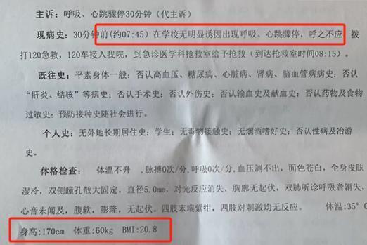 高中生猝死 母亲质疑未有效抢救 校方应急引争议