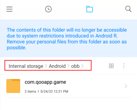 QooApp安装含有数据包的游戏方法