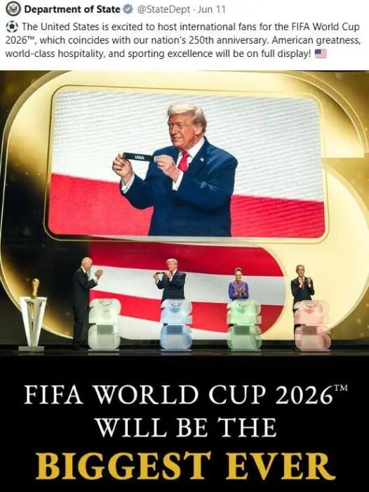 伊朗大使馆讽刺世界杯是战争杯 海报引发轰动