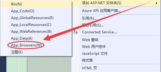 vs添加ASP.Net文件夹中各选项是什么意思