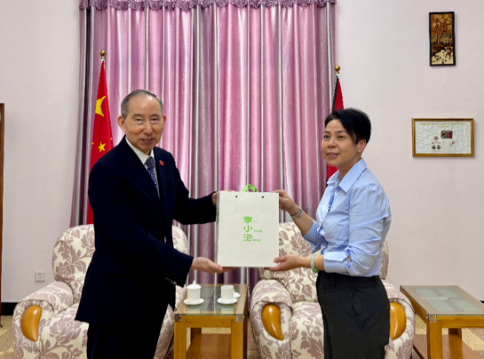 龙宇翔与圭亚那驻华大使周雅欣举行会见