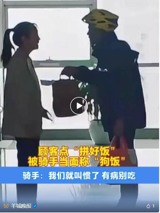 拼好饭被骑手说狗饭