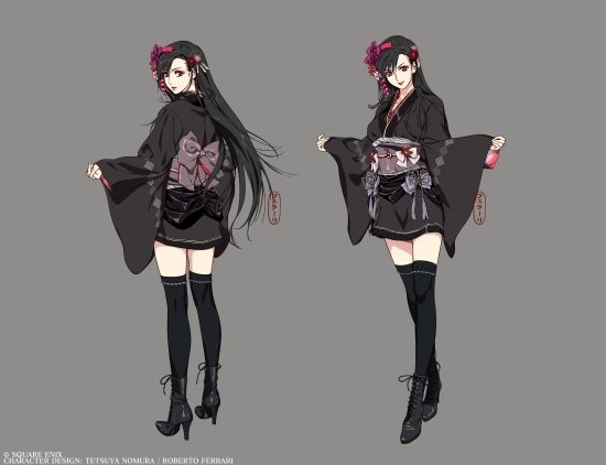 《最終幻想7：重製版》發布和服蒂法設定圖：異國情調魅力無窮