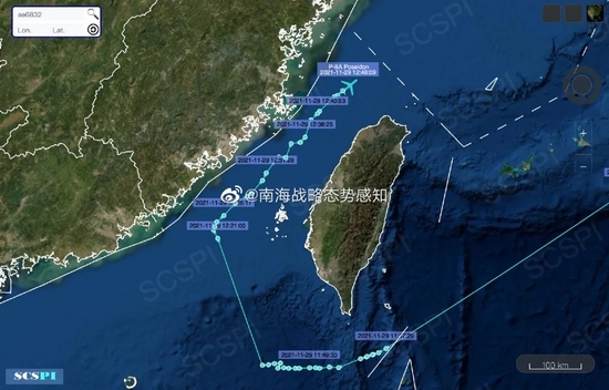 又来耀武扬威？美军侦察机罕见穿越台湾海峡