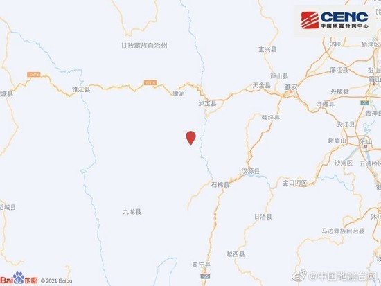 四川甘孜发生6.8级地震 镇中泸定距成都市226公里